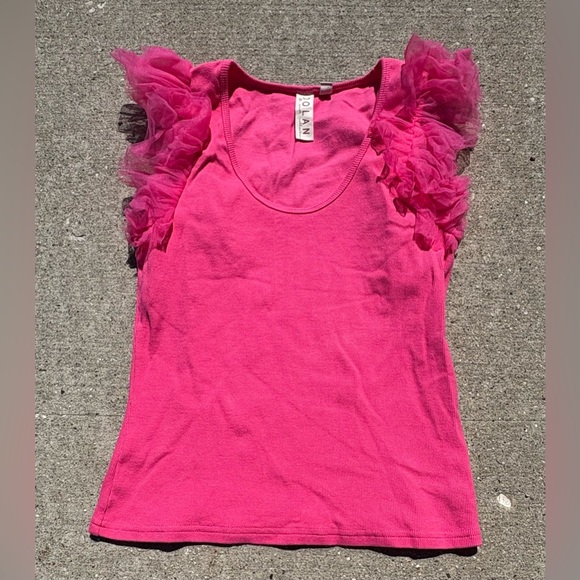 dolan Other - Dolan | Hot Pink | Kids | Tank Top | Ruffle Sleeves | Size Small